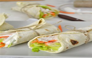 Wraps De Pollo Con Tortillas Mexicanas Caseras
