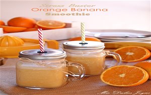 Stress Buster Orange Banana Smoothie - Batido De Naranja Y Plátano Para Combatir El Estrés
