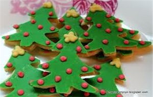 Galletas De Navidad Con Forma De Abeto
