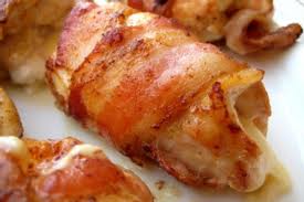 Chicken Breasts Stuffed With Cheese Wraped With Bacon (christmas Recipe)
