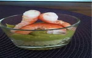 Vasito De Guacamole Con Gambas
