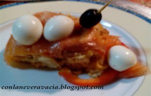 Pastel De Salmón, Bacalao,calamares Y Gambas
