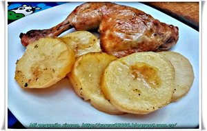 Pollo Asado Con Patatas Panaderas
