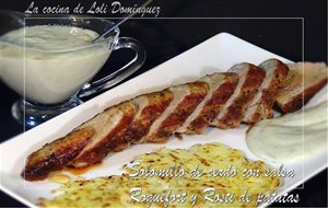 Solomillo De Cerdo Con Salsa Roquefort Y Rosti De Patatas

