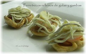 Perretxicos Rellenos De Gulas Y Gambas.
