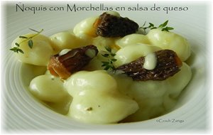 Ñoquis Con Morchellas En Salsa De Queso.
