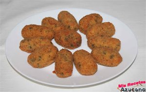 Croquetas De Pollo Asado Y Verduras.
