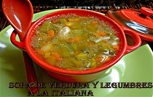 Sopa De Verduras Y Legumbres A La Italiana
