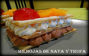 Milhojas De Nata Y Trufa
