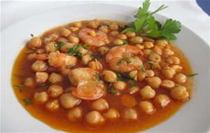 Garbanzos Con Langostinos
