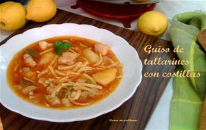 Guiso De Tallarines Con Costillas.
