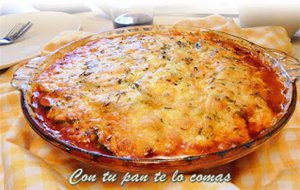 Calabacines Gratinados Con Tomate Y Atún
