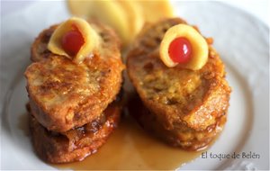 Torrijas Rellenas  De Manzana 
