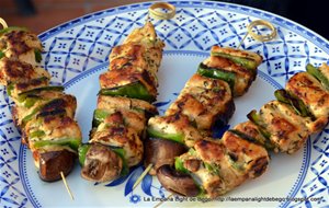 Brochetas De Pollo Asadas. Cómo Hacer Brochetas De Pollo, Ligeras, Tiernas Y Jugosas
