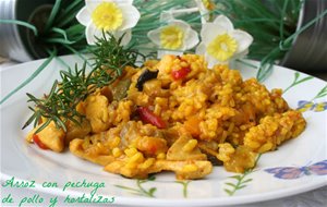 Arroz Con Pechuga De Pollo Y Hortalizas
