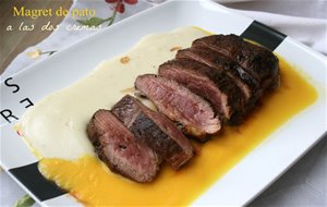 Magret De Pato Con Dos Cremas (patata Y Naranja)
