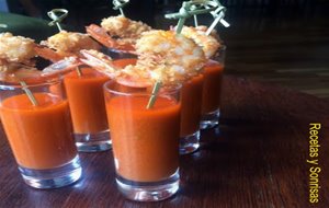 Chupito De Gambas Y Leche De Coco Con Aromas Citricos
