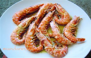 Gambas Al Horno En Salsa Verde.
