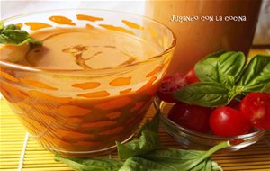 Sopa De Tomate Caprese Con Mozzarella Y Albahaca - Con Y Sin Thermomix
