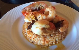 Arroz Con Vieiras Picantito.
