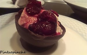 Helado De Mascarpone Con Cerezas
