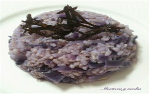 Arroz Semi Integral Con Lombarda Y Algas Fritas
