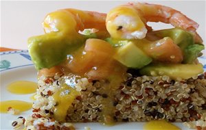 Ensalada De Quinoa Con Vinagreta De Mango.
