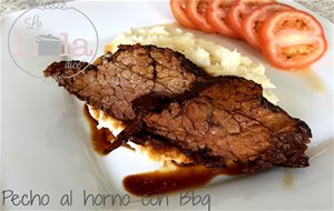 Pecho Al Horno En Salsa Negra Y Barbeque 
