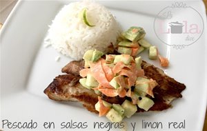 Pescado En Salsas Negras Y Limon Real 
