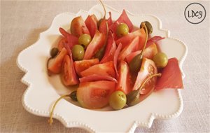 Ensalada De Tomates Y Mojama
