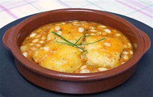 Cazuelita De Bacalao Con Judías
