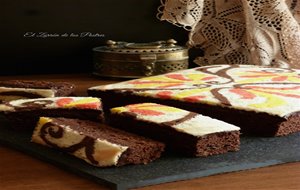 Pastel Arabesco De Cacao Y Naranja
