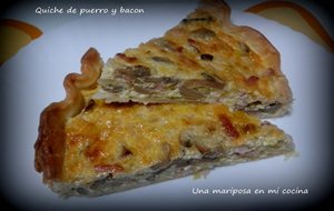 Quiche De Puerro Y Bacon
