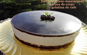 Tarta De Queso Mascarpone, Crema De Orujo Y Gelatina De Cafe
