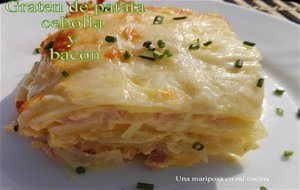 Graten De Patatas Cebolla Y Bacon
