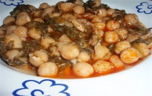 Desarme-potaje De Vigilia-garbanzos Con Bacalao Y Espinacas
