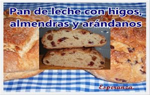 Pan De Leche Con Higos, Almendras Y Arándanos
