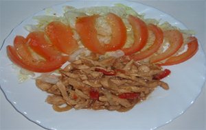 Pollo Chino Con Ensalada Aliñada Con Quita-grasa En Barriga
