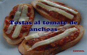 Tostas Al Tomate De Anchoas
