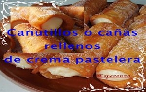 Canutillos O Cañas Rellenos De Crema Pastelera
