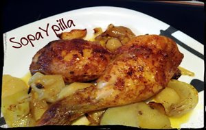 Pollo Especiado Al Horno Con Manzana
