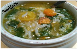 Sopa De Arroz Con Verduras
