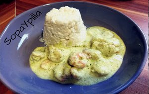 Gambas Con Salsa De Cilantro Y Arroz De Coco #cocinas Del Mundo (colombia)
