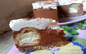 Tarta De Chocolate Con Profiteroles
