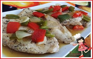 *filetes De Pollo Con Pimientos (tadicional Y Gm-e)
