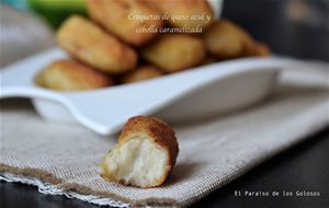 Croquetas De Queso Azul Y Cebolla Caramelizada
