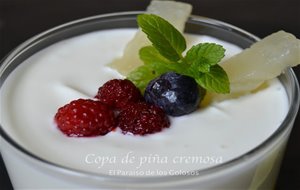 Copas De Piña Cremosa Sin Azúcar
