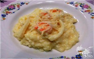 Risotto De Calamares Y Langostinos
