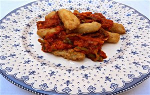 Tempura De Bacalao Con Pisto