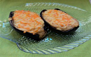 Berenjenas Rellenas Salmón Y Langostinos